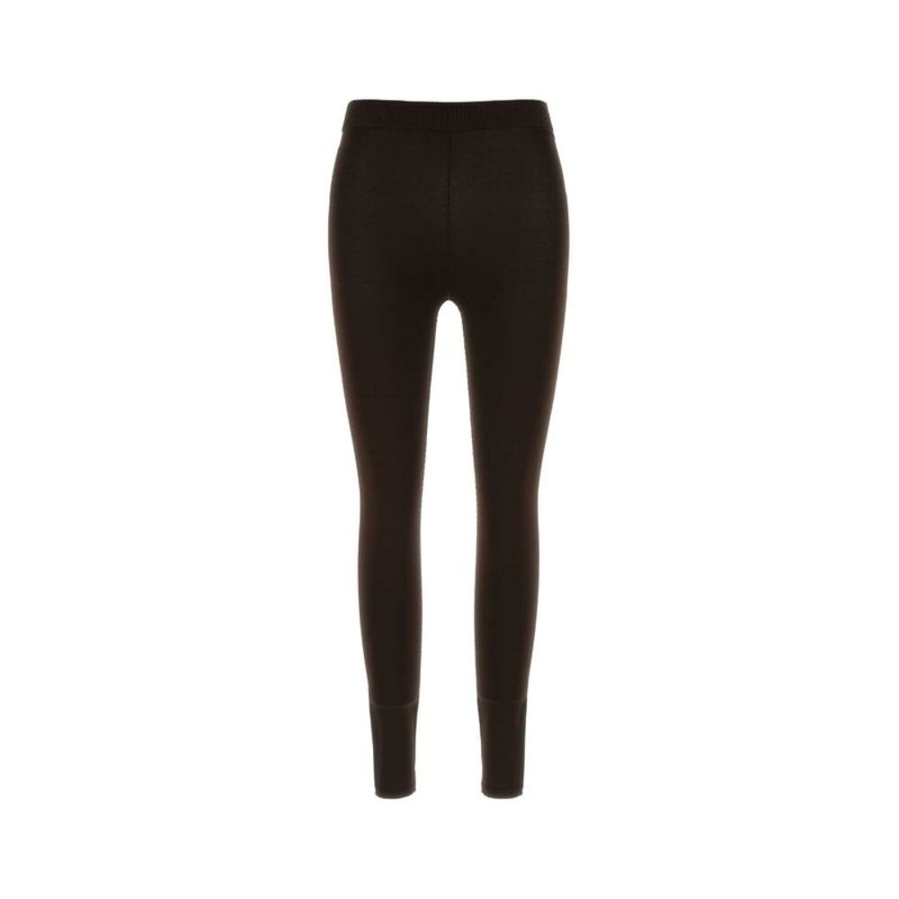 Balenciaga Women Dark Brown Knit Leggings